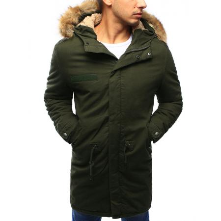Pánska bunda parka zimné khaki