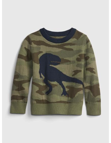 Dětský svetr s dinosaurem