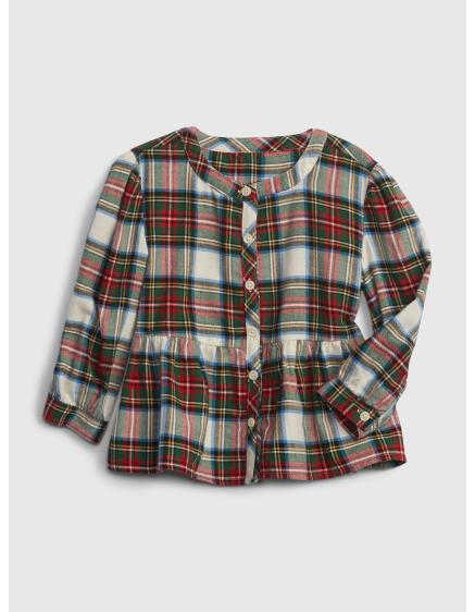 Detský košeľový top peplum