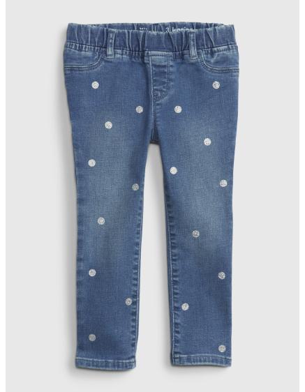 Dětské džíny joggers s puntíky