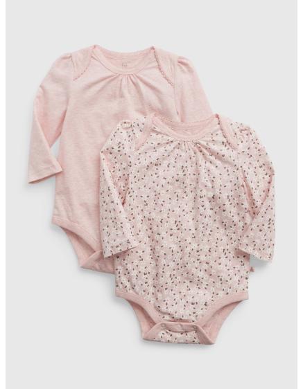 Bio pamut bébi bodysuit, 2 db