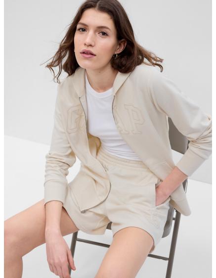 Vintage mäkká mikina s logom GAP na zips