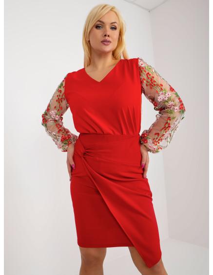 Női plus size szoknya ABELA piros