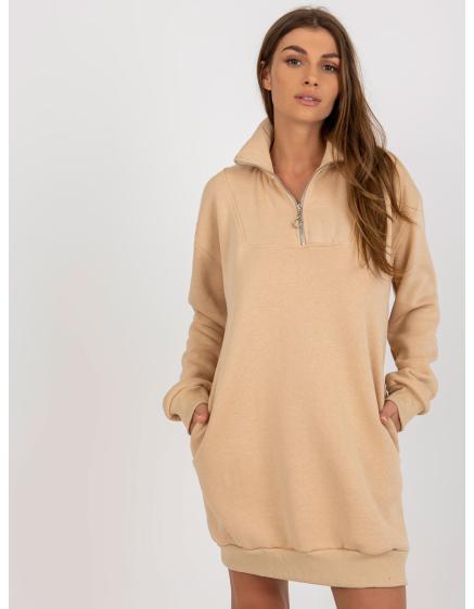 Dámske šaty s oversize strihom BOHA béžové