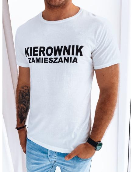 Férfi nyomtatott póló V090 fehér