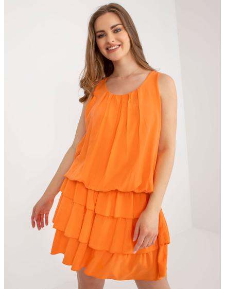 Dámske šaty s volánom OCH BELLA oranžová