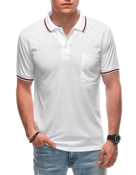 Pánske hladké polo tričko S1852 biele
