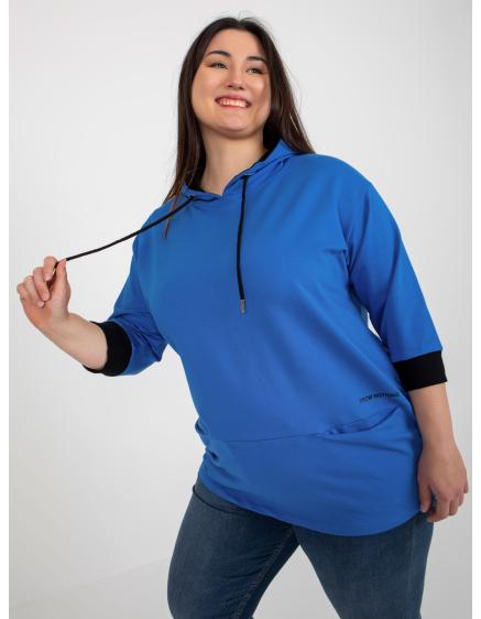 Dámska mikina plus size JULE tmavomodrá