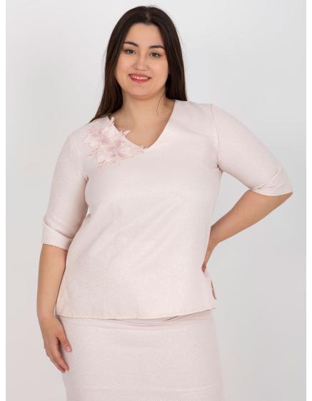 Dámska plus size blúzka TYNA svetloružová