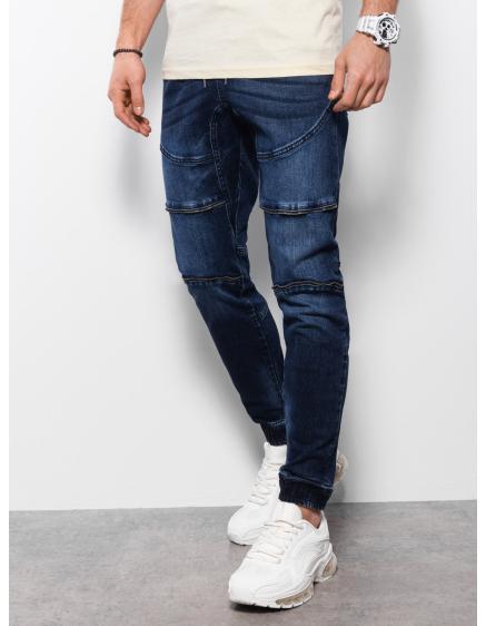 Férfi JOGGERS nadrág steppeléssel sötétkék V1 OM-PADJ-0111 OM-PADJ-0111