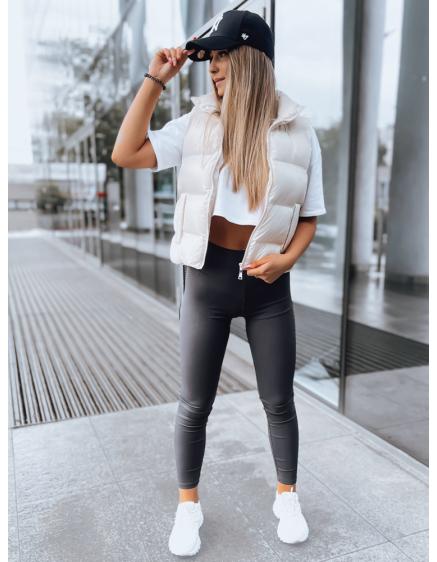 Női bordázott leggings JUST szürke