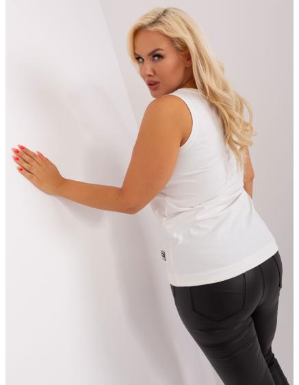 Női ujjatlan plus size felső ZOYA ecru
