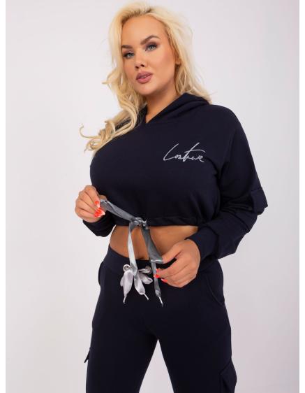 Dámska plus size mikinová súprava VALERA tmavomodrá