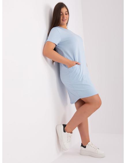 Női plus size pamut ruha IRKA világoskék