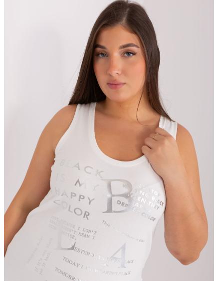 Dámska blúzka plus size s okrúhlym výstrihom MARTA ecru