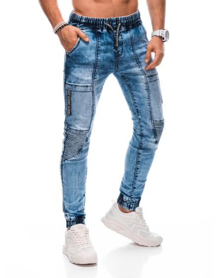 Pánske bežecké nohavice P1379 modré