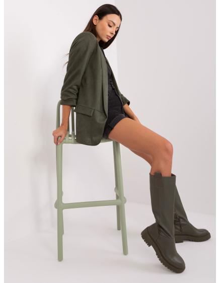 Dámské sako s 3/4 rukávy BLONDA khaki