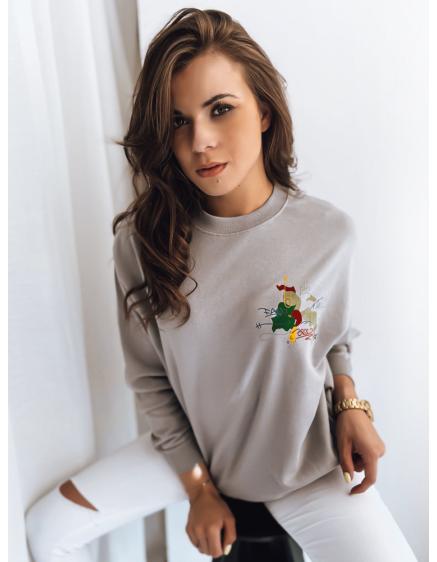 Dámská mikina nadměrné velikosti JAPANESE světle šedá