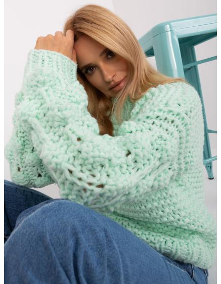 Dámský svetr s hrubým úpletem oversize TYRELL mátový