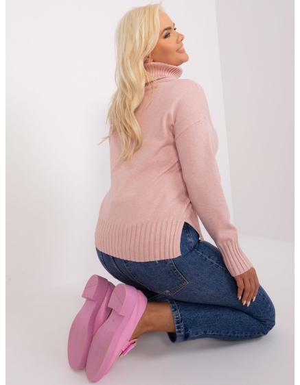 Dámsky plus size sveter NEU svetloružový
