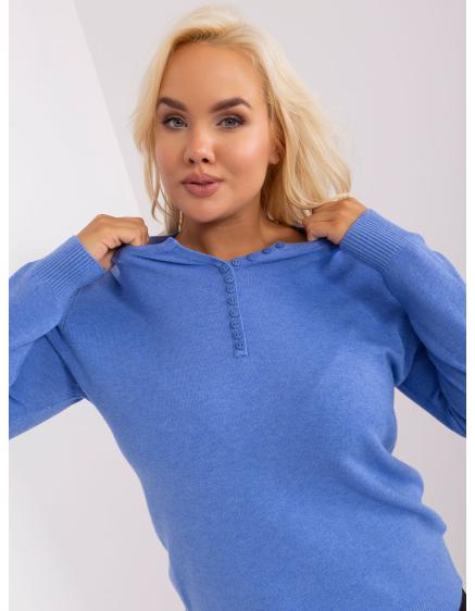 Dámsky plus size sveter VESOR modrý