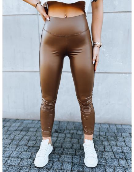 Dámske voskované legíny JEWELS camel