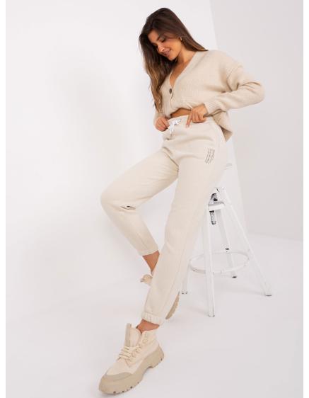 Női joggeres melegítőnadrág SUBLEVEL világos bézs színű