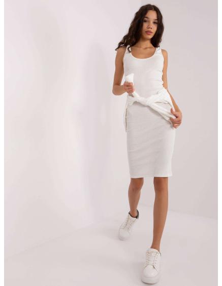 Dámský komplet s krátkou halenkou RISKA ecru