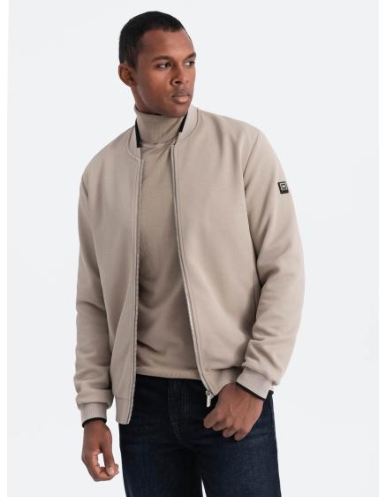 Pánská bunda bomber V1 OM-JANP-0142 béžová