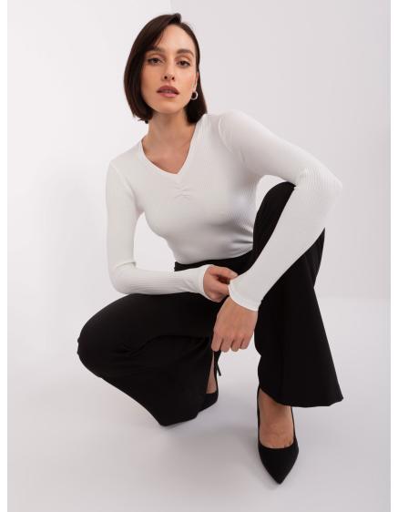 Dámska blúzka s dlhým rukávom BASIC FEEL GOOD ecru