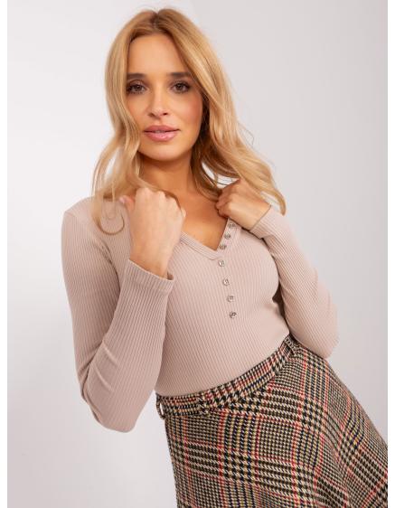 Dámska pruhovaná blúzka BASIC FEEL GOOD béžová