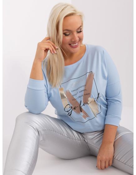 Dámska blúzka plus size DAP svetlomodrá