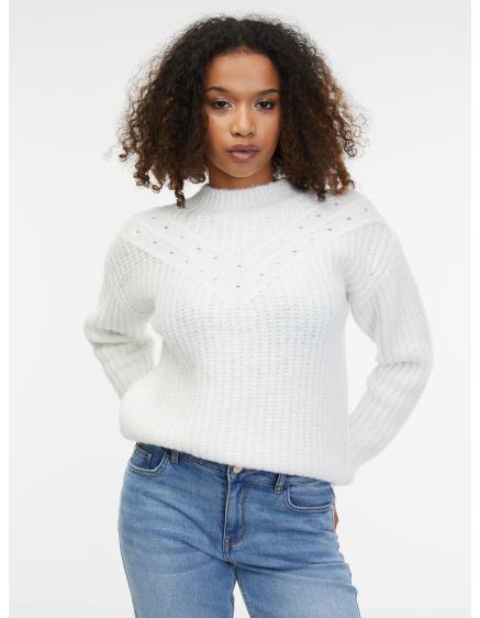 Fehér női pulóver