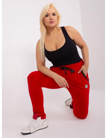 Dámske plus size tepláky RIVA červená