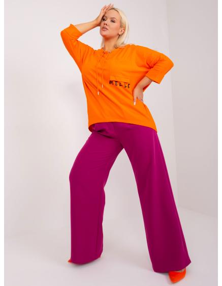 Dámská halenka plus size se zavazováním MIDAS oranžová