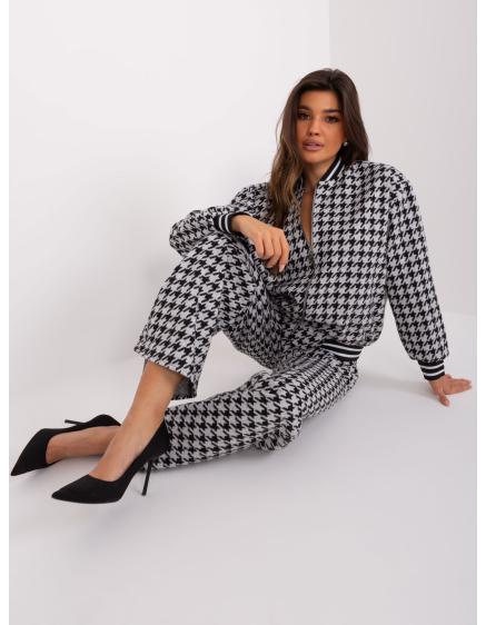 Dámský komplet s mikinou a širokými kalhotami SAVA šedočerný