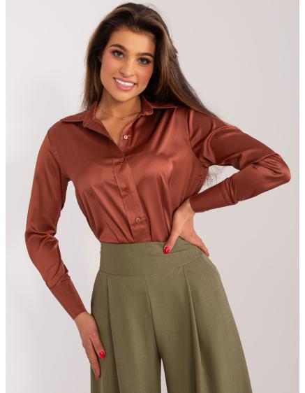 Dámská košile s límečkem BURA hnědá