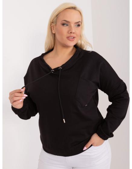 Dámska blúzka s dlhým rukávom plus size MOTA čierna