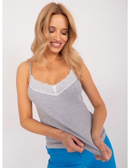 Női pánt nélküli felső SUBLEVEL szürke
