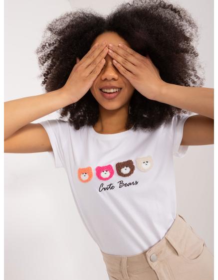 Dámske tričko s medvedíkmi BASIC FEEL GOOD biele