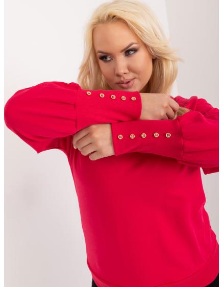 Női plus size blúz gombokkal piros
