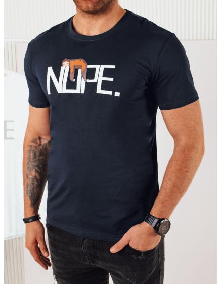 Férfi nyomtatott póló WIRA sötétkék