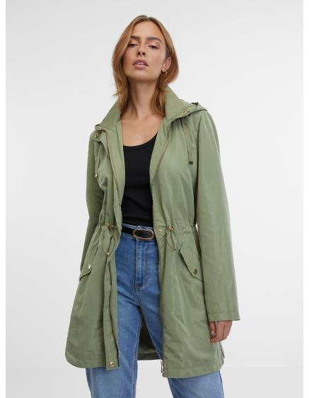 Khaki dámska nepremokavá bunda