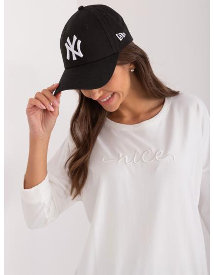 Dámska blúzka oversize s nápisom ecru