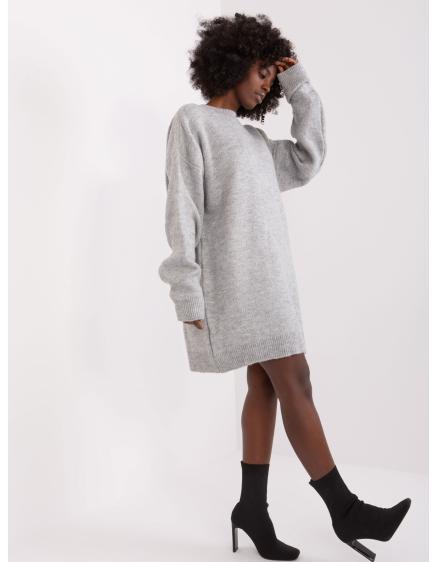 Dámske oversize šaty RUE PARIS sivé