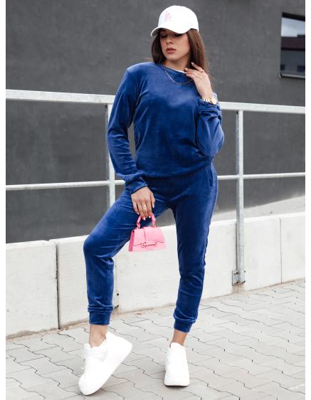 Dámska velúrová súprava URBANVELVET námornícka modrá