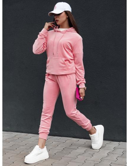 Dámska velúrová súprava RELAX FIT pink