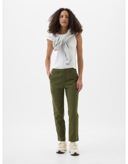 Kalhoty s kapsami Mid-Rise Downtown Khaki
