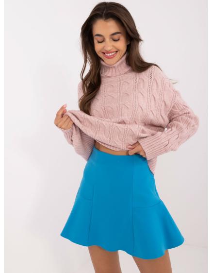 Dámská sukně na zip a šortky elegantní modrá