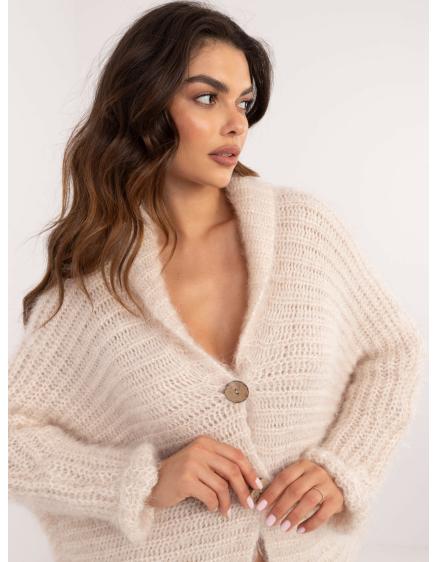 Dámský svetr oversize OCH BELLA světle béžový